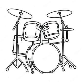 Drum Set Coloring Page 26031-20901