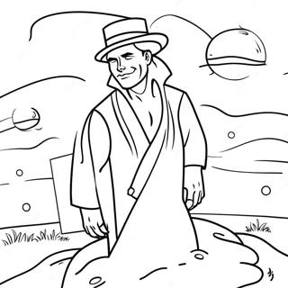 Sandman With Dreamy Background Coloring Page 26052-20922