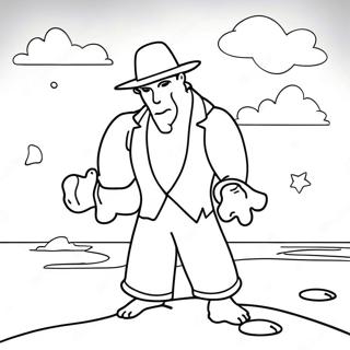 Sandman With Dreamy Background Coloring Page 26052-20923