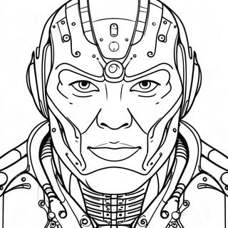 Cyborg Coloring Pages