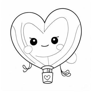 Heart Balloon Coloring Pages