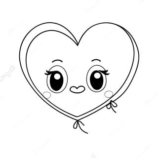 Heart Balloon Coloring Page 26071-20942