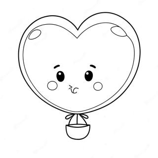 Heart Balloon Coloring Pages