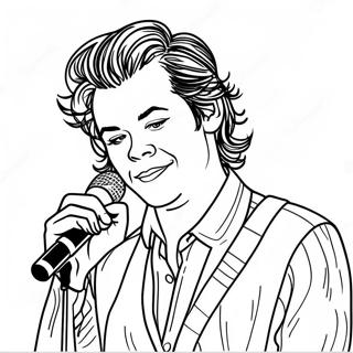 Harry Styles Singing Coloring Page 26122-20973