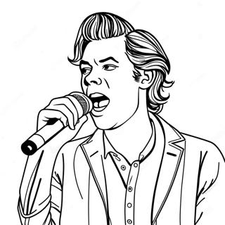 Harry Styles Singing Coloring Page 26122-20974