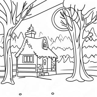 January Winter Wonderland Coloring Page 26141-20990