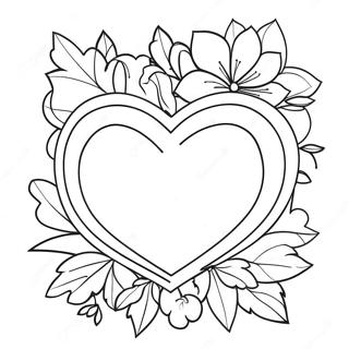 February Heartfelt Valentine S Day Coloring Page 26142-20993