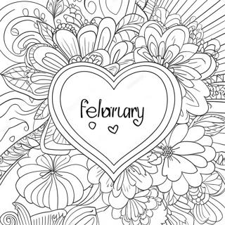 February Heartfelt Valentine S Day Coloring Page 26142-20995