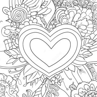 February Heartfelt Valentine S Day Coloring Page 26142-20996