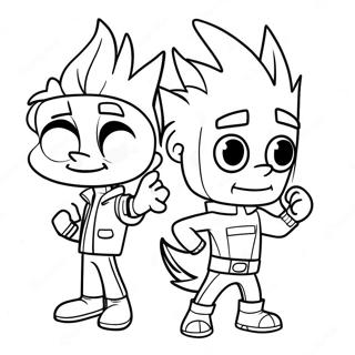 Johnny Test And Dukey Adventure Coloring Page 26154-21001