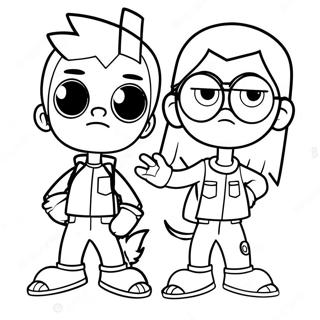 Johnny Test And Dukey Adventure Coloring Page 26154-21003