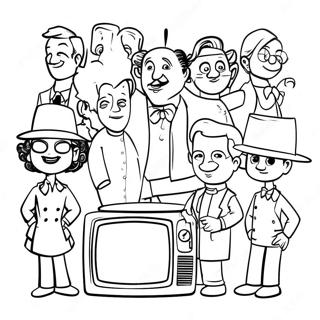 Funny Tv Show Characters Coloring Page 26194-21033