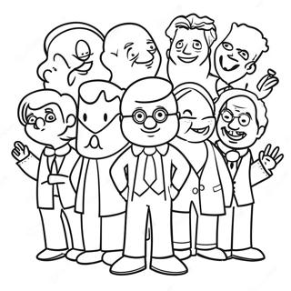 Funny Tv Show Characters Coloring Page 26194-21034