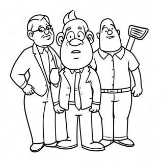 Funny Tv Show Characters Coloring Page 26194-21035