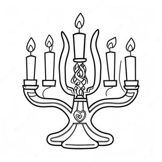 Hanukkah Menorah Coloring Page 261-201