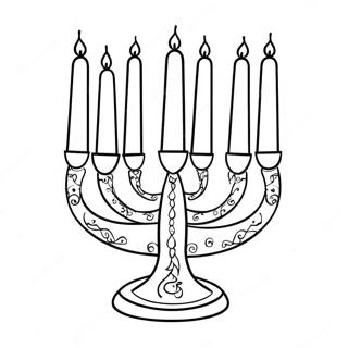 Hanukkah Menorah Coloring Page 261-202