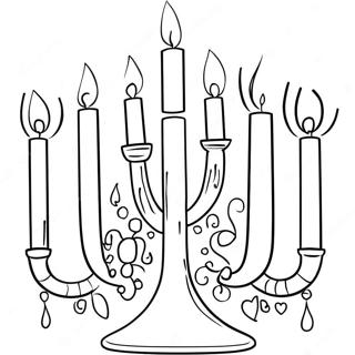 Hanukkah Menorah Coloring Page 261-204