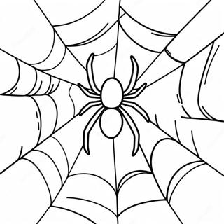 Spider Web Coloring Pages