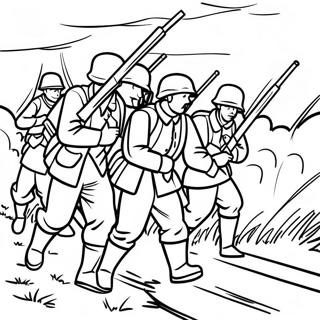 Ww2 Soldiers In Battle Coloring Page 2621-2137