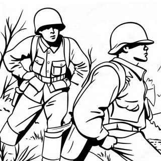 Ww2 Soldiers In Battle Coloring Page 2621-2138