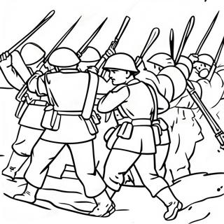 Ww2 Soldiers In Battle Coloring Page 2621-2140