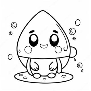 Cute Raindrop Character Coloring Page 26224-21054