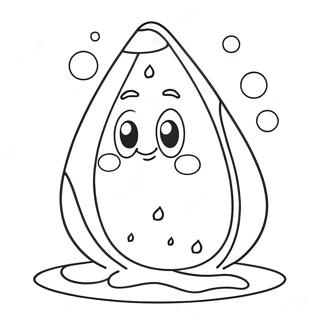 Cute Raindrop Character Coloring Page 26224-21055