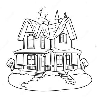 Christmas House Coloring Page 26243-21069