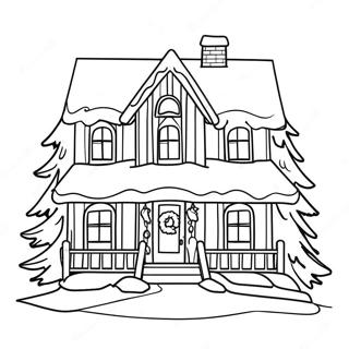 Christmas House Coloring Page 26243-21070