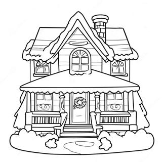 Christmas House Coloring Page 26243-21071