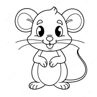 Cute Mouse Coloring Page 26273-21094