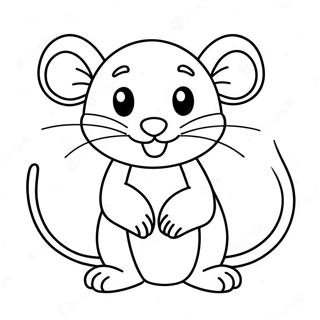 Cute Mouse Coloring Page 26273-21095