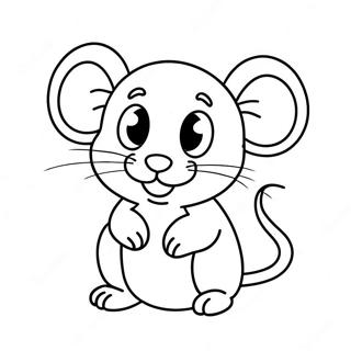 Cute Mouse Coloring Page 26273-21096