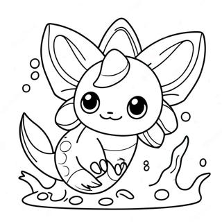 Cute Vaporeon Underwater Coloring Page 26284-21108