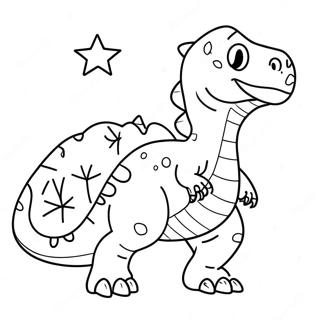 Dinosaur Christmas Coloring Page 2631-2154