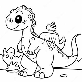 Dinosaur Christmas Coloring Page 2631-2156