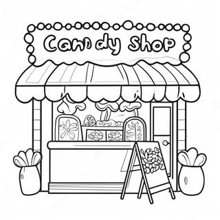 Candy Shop Coloring Page 26333-21142