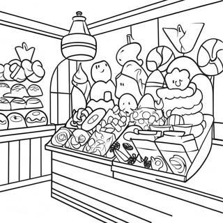 Candy Shop Coloring Page 26333-21144