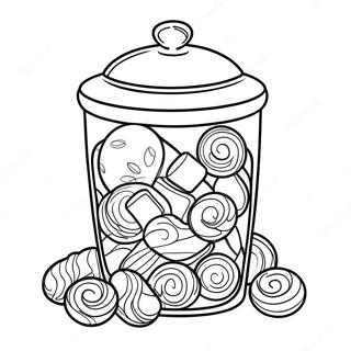 Colorful Candy Jar Coloring Page 26334-21149