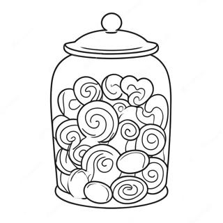 Colorful Candy Jar Coloring Page 26334-21150