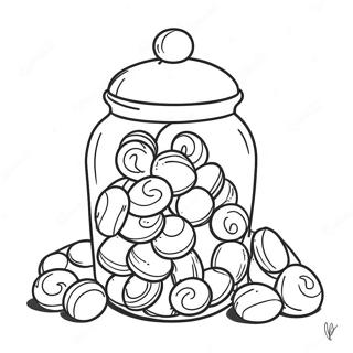 Colorful Candy Jar Coloring Page 26334-21151