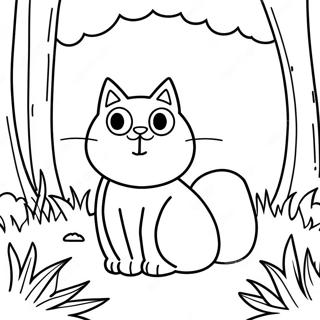 Nature Cat Exploring The Forest Coloring Page 26354-21161