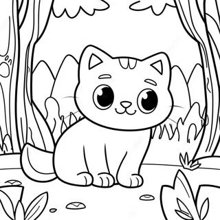 Nature Cat Exploring The Forest Coloring Page 26354-21163