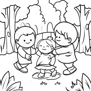 Little People Playing In The Park Coloring Page 26363-21167