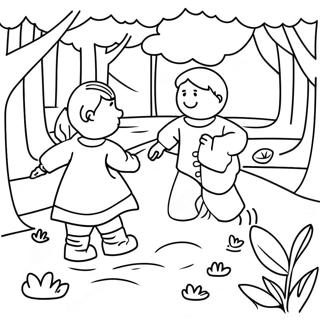 Little People Playing In The Park Coloring Page 26363-21168