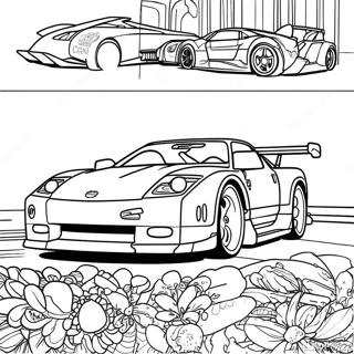 Nissan Sports Car Coloring Page 26374-21173