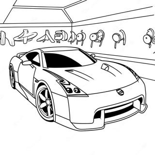 Nissan Sports Car Coloring Page 26374-21174