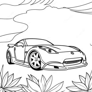 Nissan Sports Car Coloring Page 26374-21176