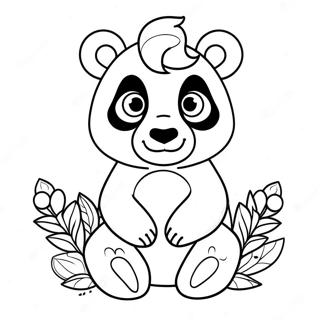 Unicorn Panda Coloring Page 26393-21185