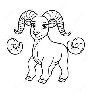 Aries The Fiery Ram Coloring Page 2642-2165